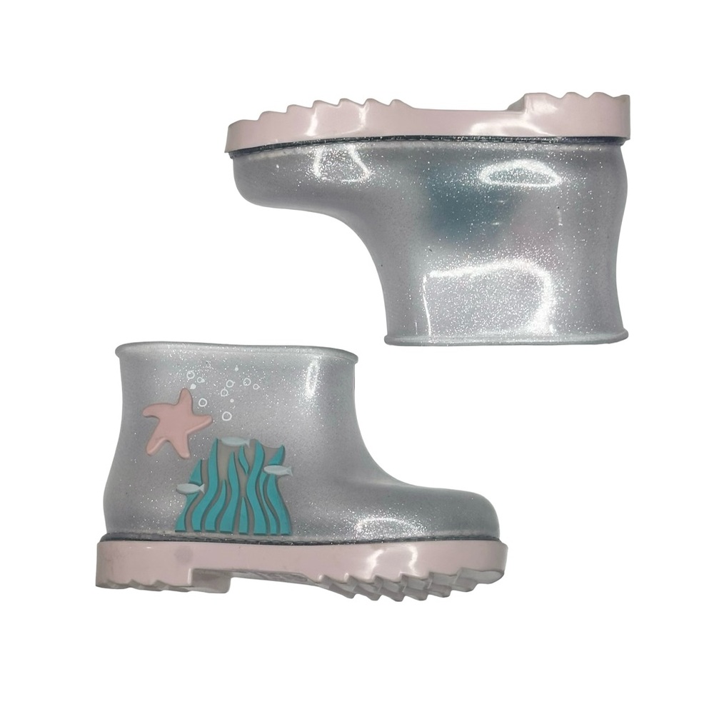 Mini Melissa Under The Sea Starfish Ocean Glitter Rain Boots‎